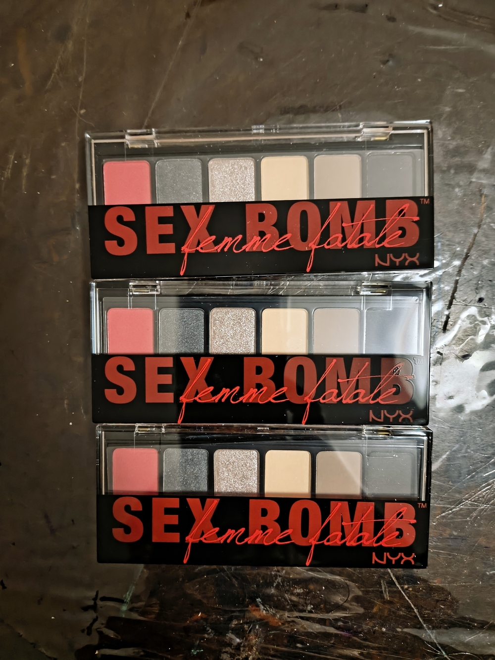 3 Pack NYX Sex Bomb Femme Fatale Eyeshadow Palette — Pink & Neutral Shades